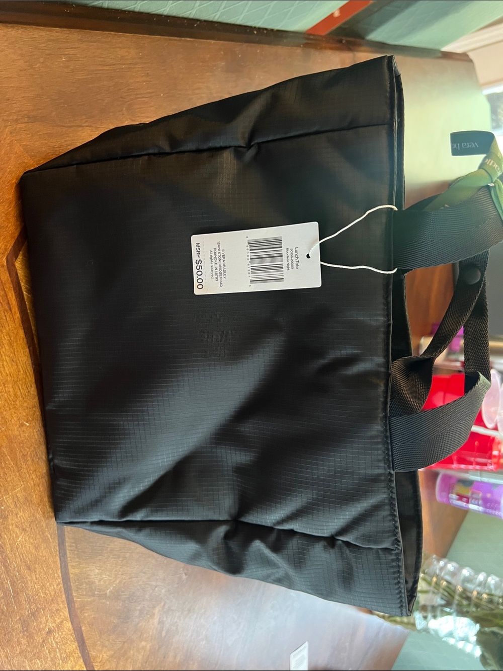 Vera Bradley Black Lunch Tote